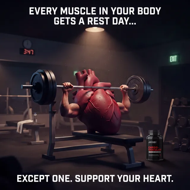 A cartoon heart lifting weights: every muscle gets a rest day except one